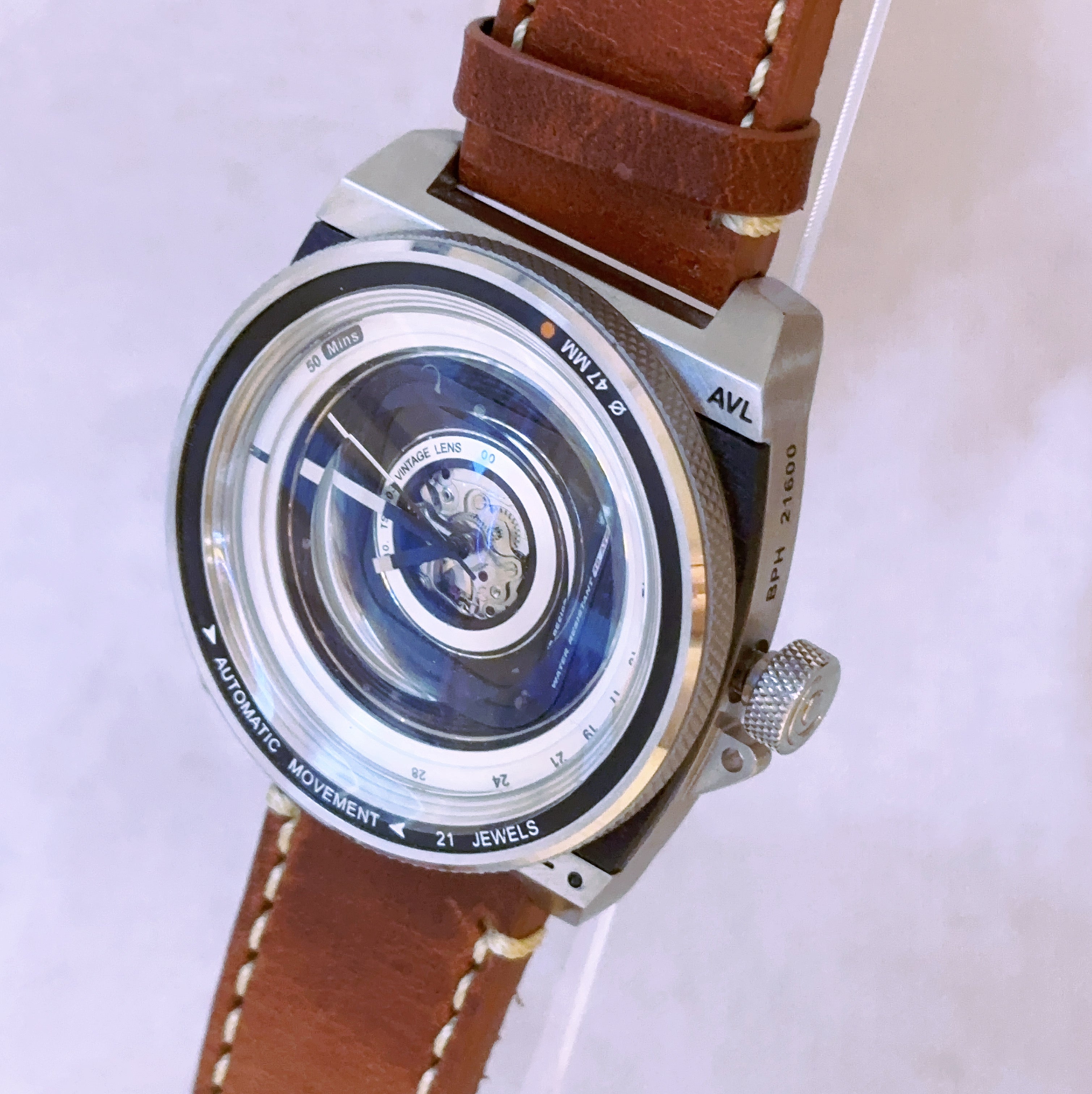 TACS Automatic Vintage Lens II – Vintage Brown Watch